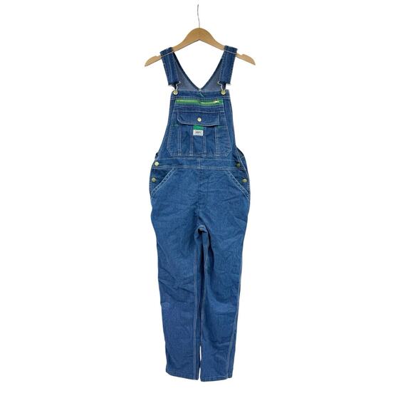 Liberty Womens Washed Denim Bib Overalls Stonewashed Indigo Blue Small - Picture 1 of 7